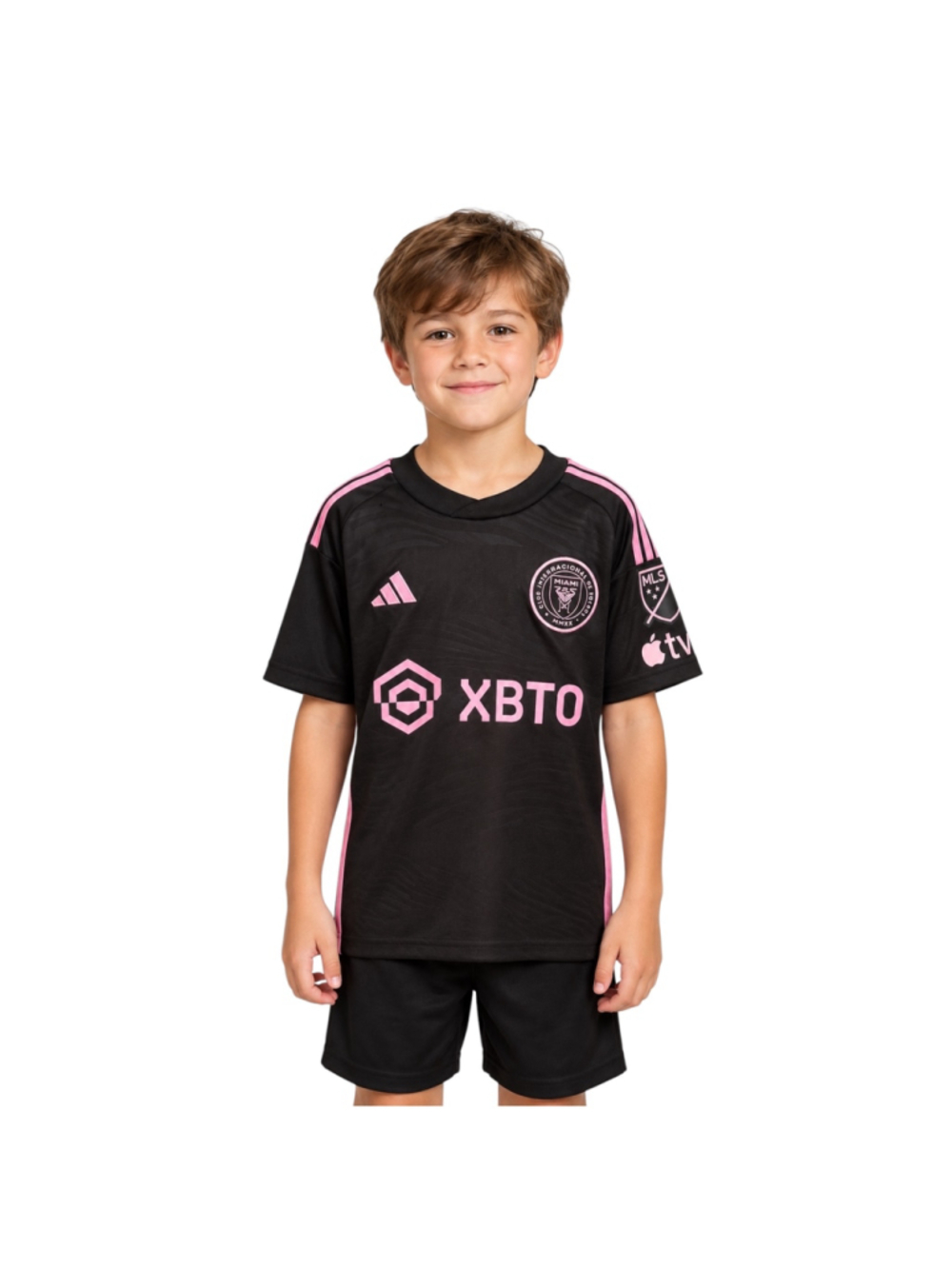 adidas Inter Miami CF Messi #10 Black Pink Away Jersey Youth 22